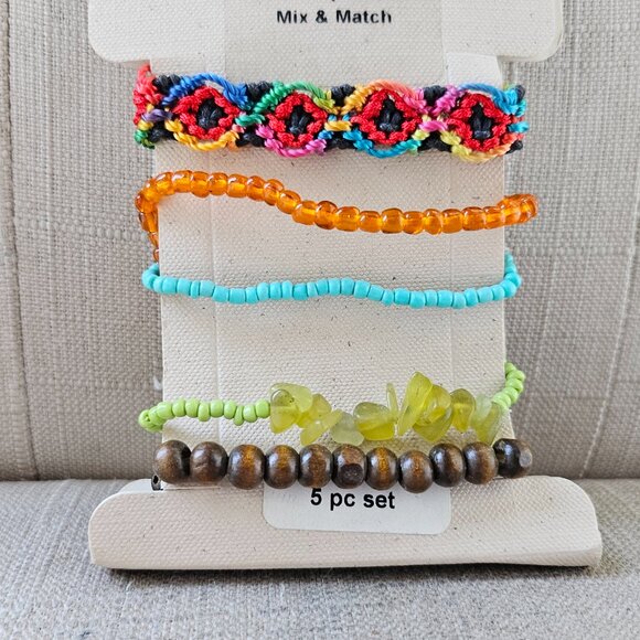 Arizona Bracelet Set of 5 Friendship Wrist Band Mix and Match Multi Jewelry New - Picture 5 of 7